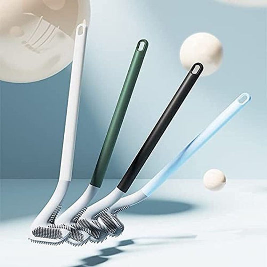 Golf Head Toilet Bowl Cleaner Brush For Bathroom | Flexible Silicone Rubber | Random Colors