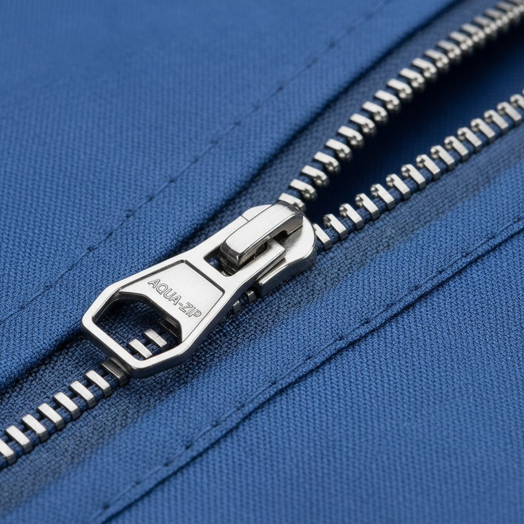 High-quality zipper close-up showing durable construction of washing machine cover