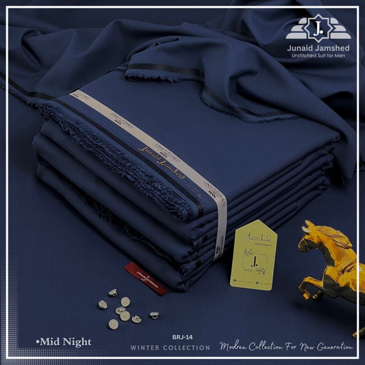 J Dot Wash and Wear Unstitched Suit for Men | 4 Season | Midnight | BRJ-14 | Asaanlife.pk