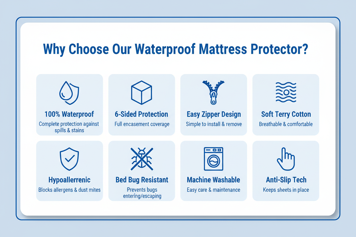 Mattress Protector Features Infographic
