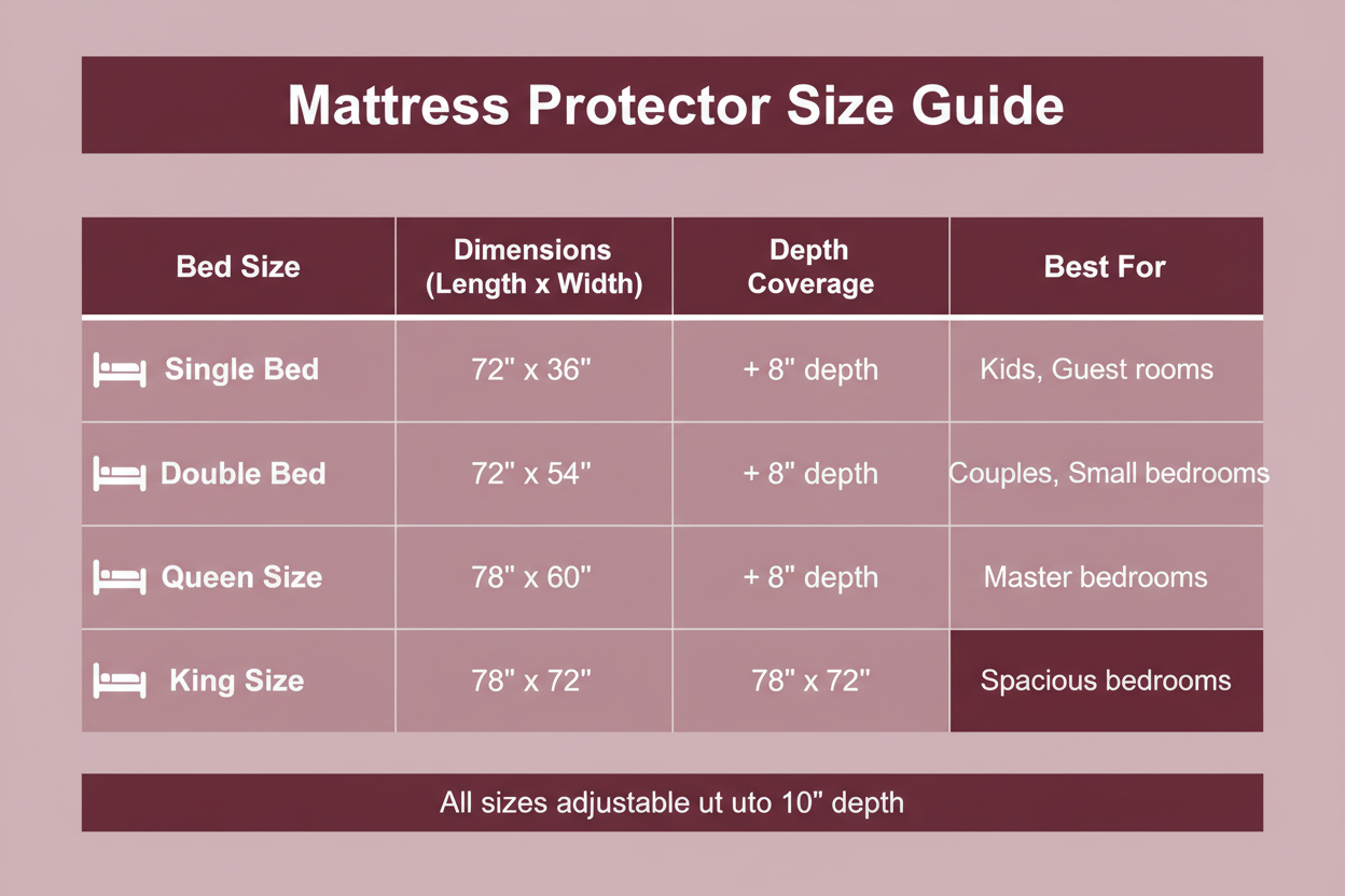 Size Chart Maroon