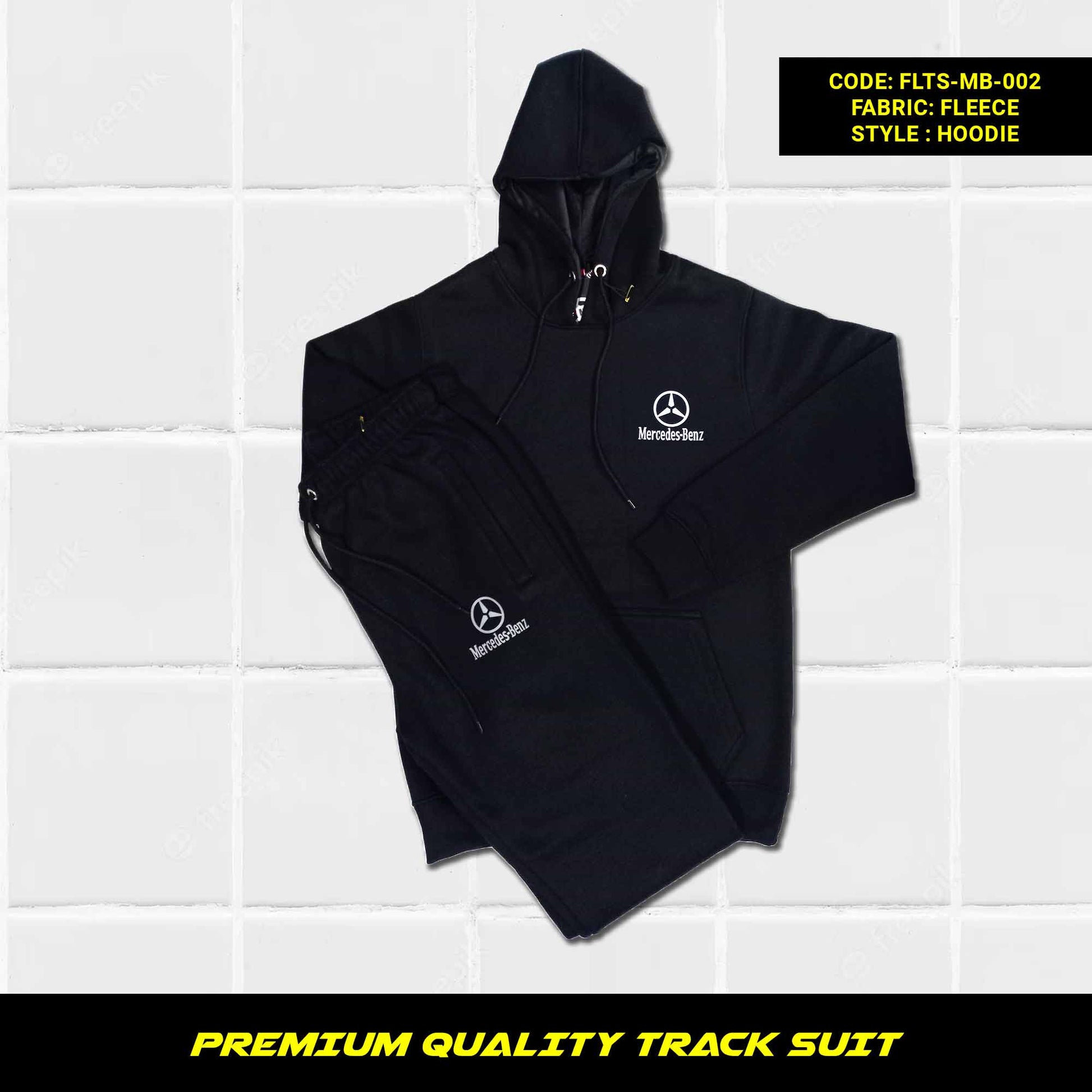 Men's Premium Quality Cotton Fleece Tracksuit for Winter in Pakistan, This men's premium quality cotton fleece tracksuit is perfect for staying warm and comfortable all winter long. It's made from soft and cozy cotton fleece that's 320-325 GSM thick, making it perfect for even the coldest days. The tracksuit features a hoodie with full sleeves and kangaroo pockets, as well as loose-fitting trousers with zippered pockets and a tape to fasten at the waist.