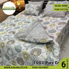 Asaan Life | 6 Pcs Pure Cotton Vicky Razai Set | Double Bed | King Size | ALQC-6080