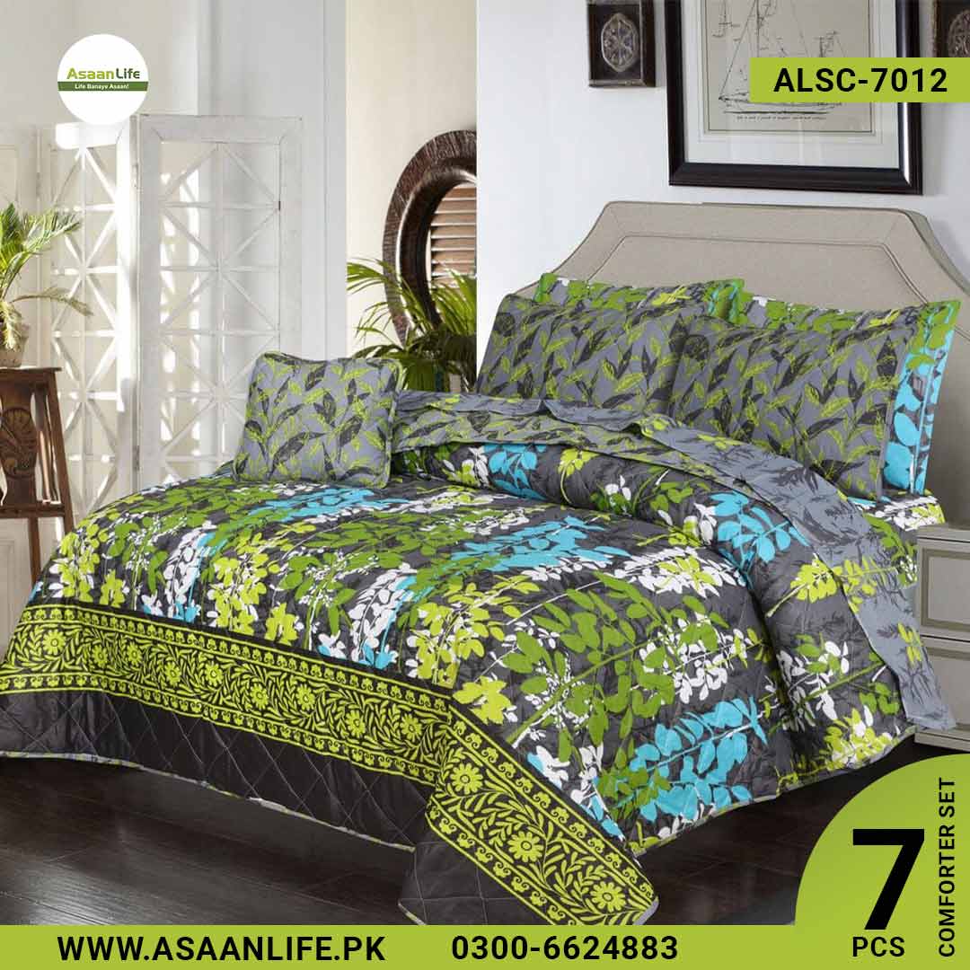 Asaan Life | 7 Pcs Comforter Set | Double Bed | King Size | ALSC-7012