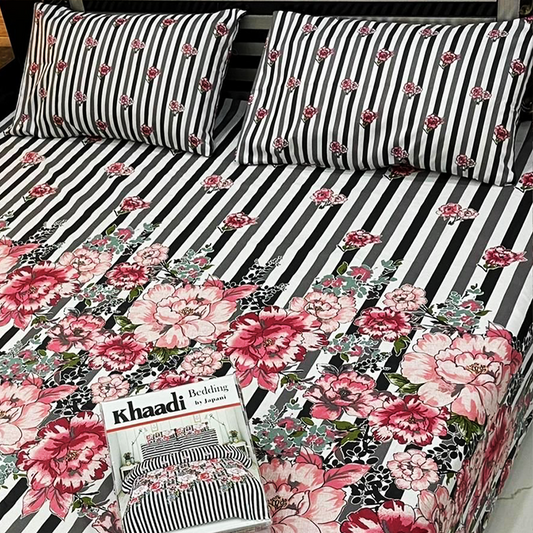 Asaan Life | Cotton Salonica Bed Sheet | Double Bed | King Size