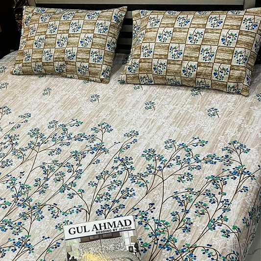 Cotton Salonica Bed Sheet | Double Bed | King Size | ALSK-3014