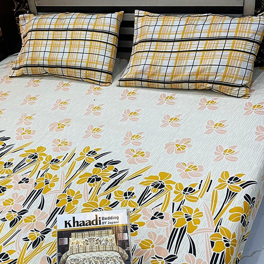 Asaan Life | Cotton Salonica Bed Sheet | Double Bed | King Size