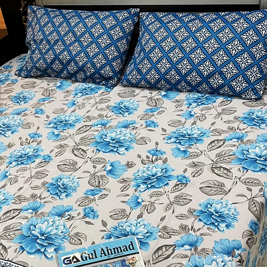 Asaan Life | Cotton Salonica Bed Sheet | Double Bed | King Size