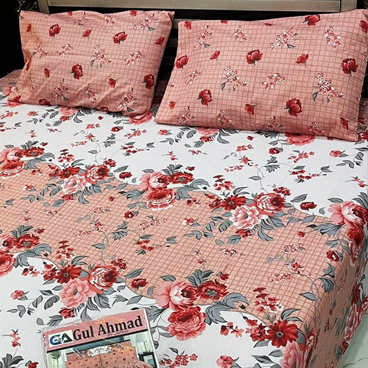 Asaan Life | Cotton Salonica Bed Sheet | Double Bed | King Size