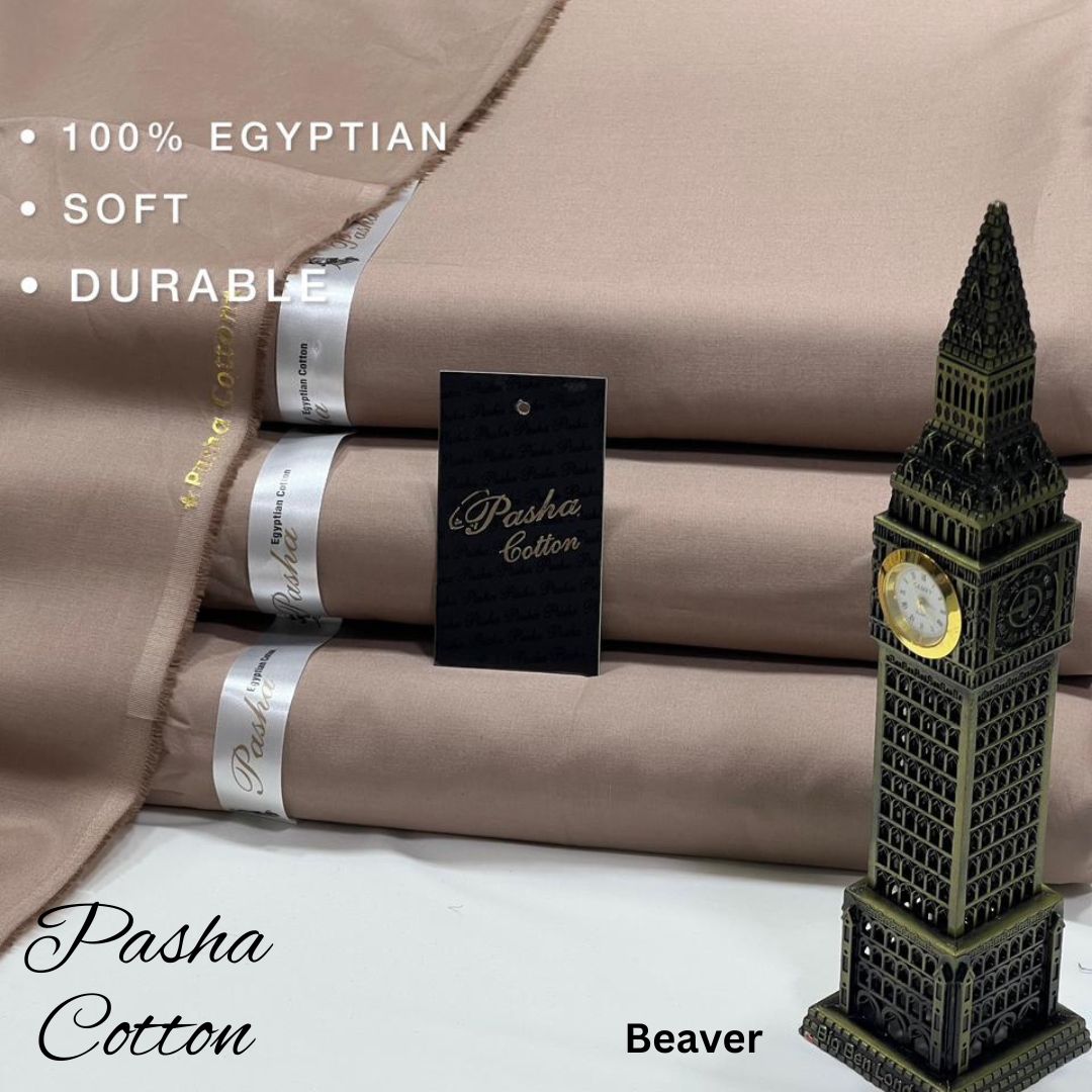 PASHA Premium Quality Soft Cotton Unstitched Suuit for Men | Beaver