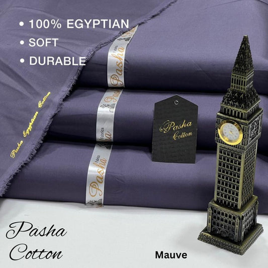 PASHA Premium Quality Soft Cotton Unstitched Suit for Men | Mauve