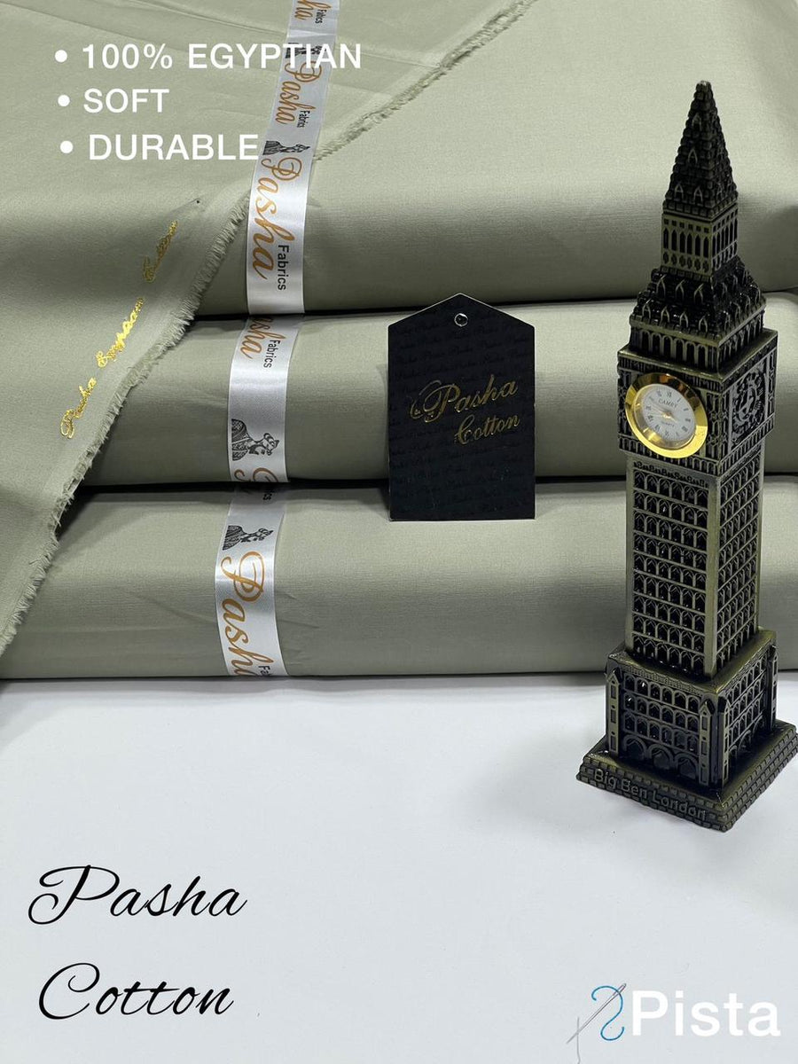 PASHA Premium Quality Soft Cotton Unstitched Suit for Men | Pista
