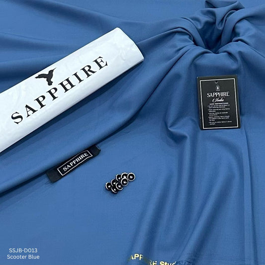 Sapphire Wash and Wear Unstitched Suit for Men SSJB-D013 | Scooter Blue
