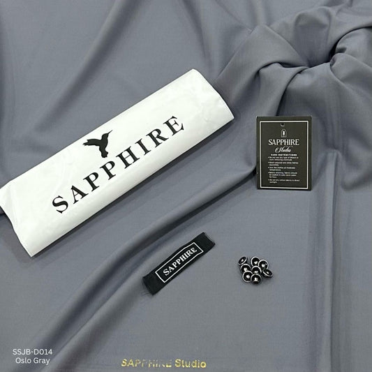 Sapphire Wash and Wear Unstitched Suit for Men SSJB-D014 | Oslo Gray