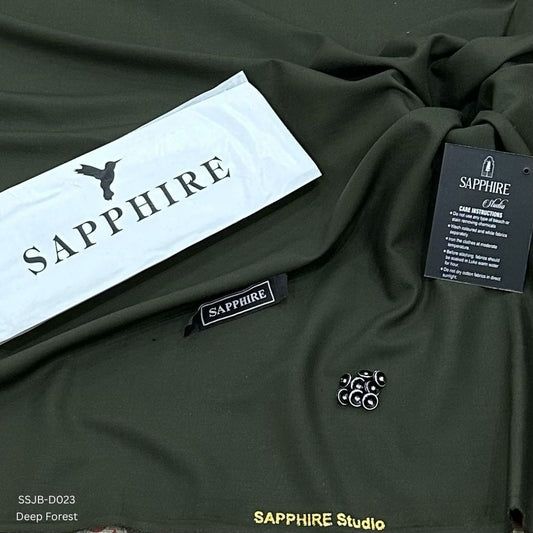 Sapphire Wash and Wear Unstitched Suit for Men SSJB-D023 | Deep Forest