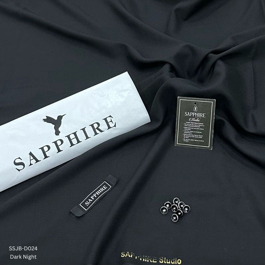 Sapphire Wash and Wear Unstitched Suit for Men SSJB-D024 | Dark Night